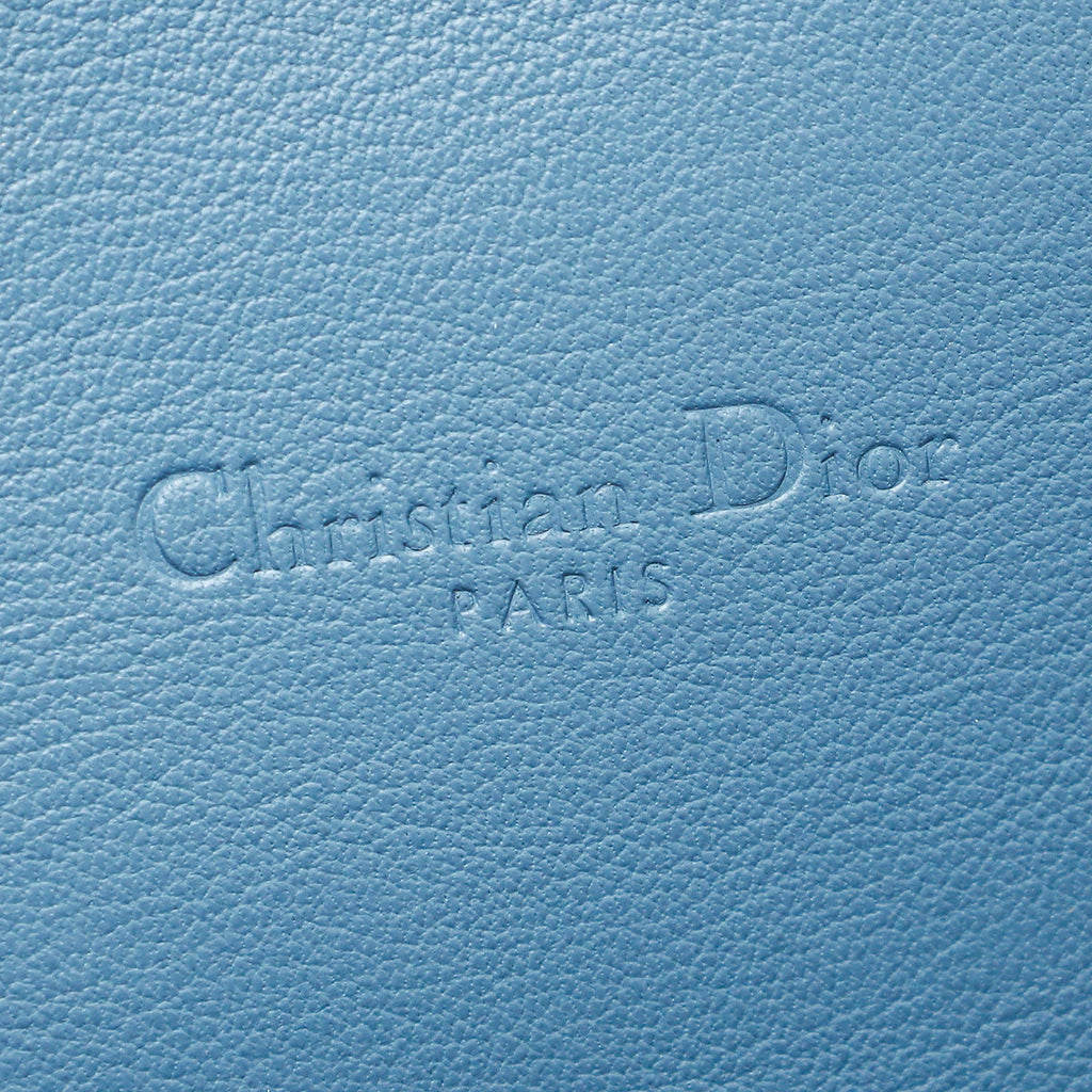 Christian Dior Cloud Blue Lady Dior 5 Gusset Chain Wallet
