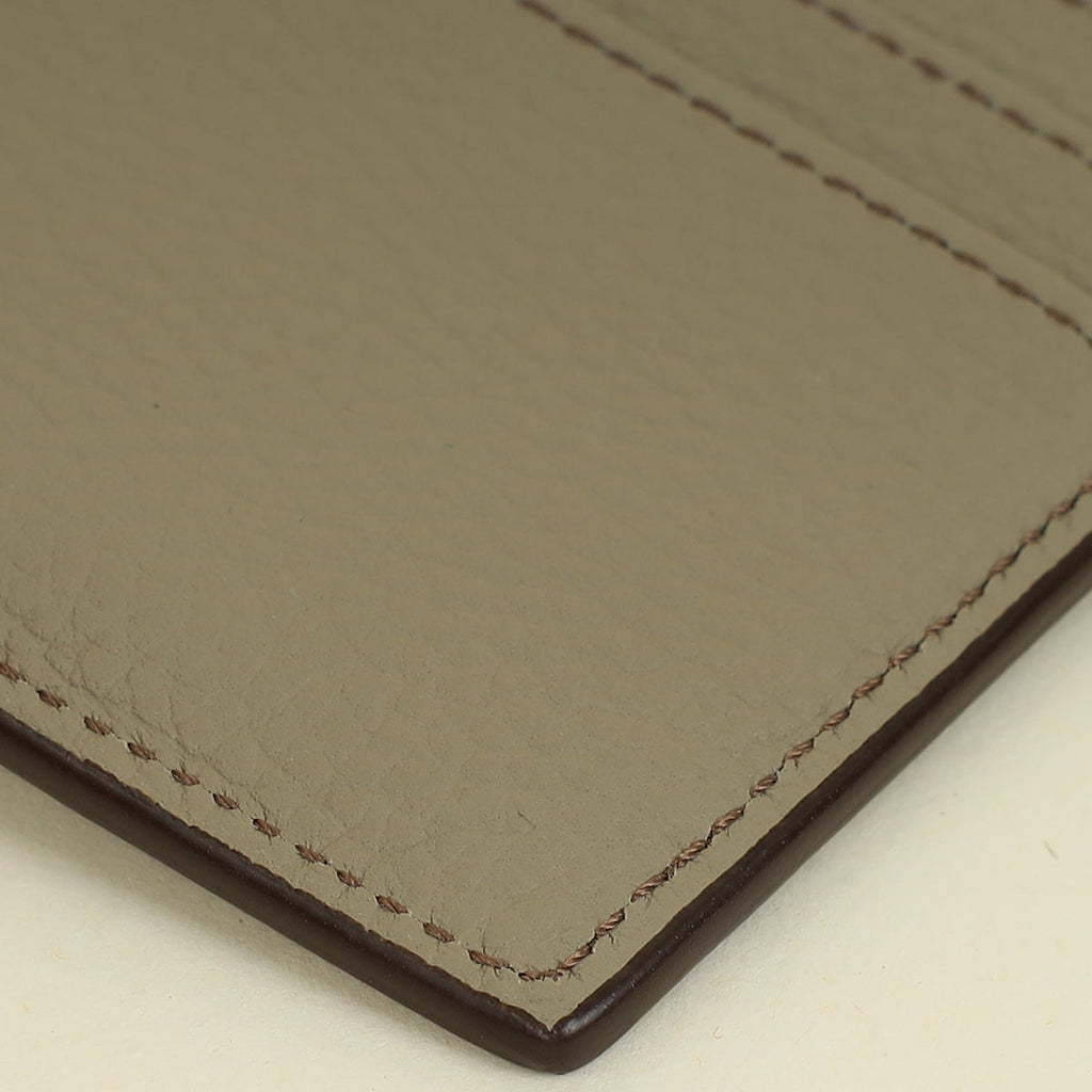 Christian Dior Beige Grey Caro Card Holder