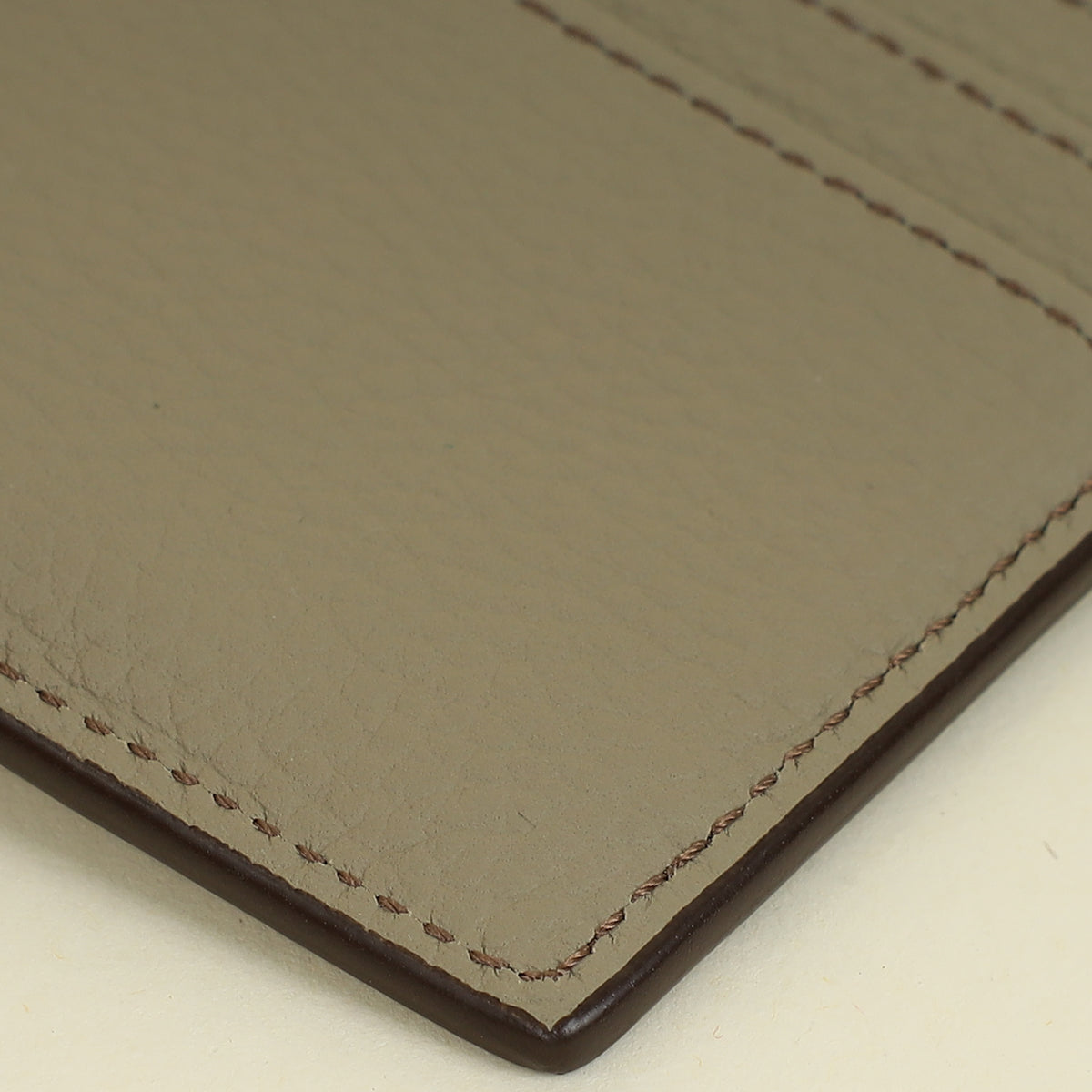 Christian Dior Beige Grey Caro Card Holder
