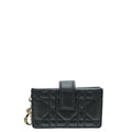 Christian Dior Black Lady Dior 5 Gusset Card Holder