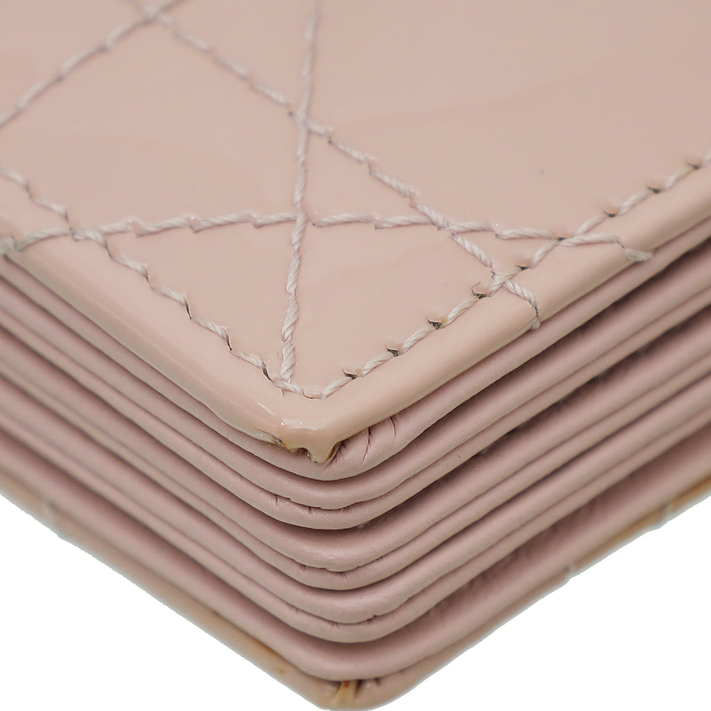 Christian Dior Light Pink Lady Dior 5 Gusset Card Holder