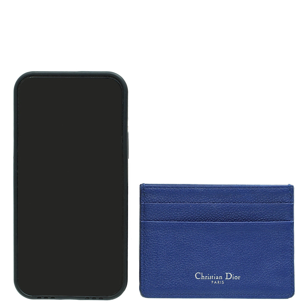 Christian Dior Blue Diorama Card Holder
