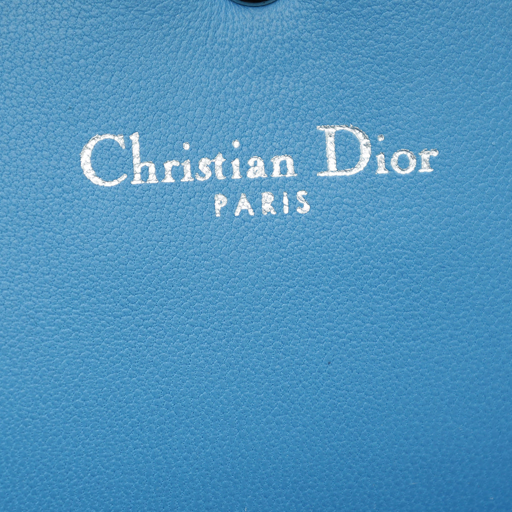 Christian Dior Blue Diorama Wallet on Chain
