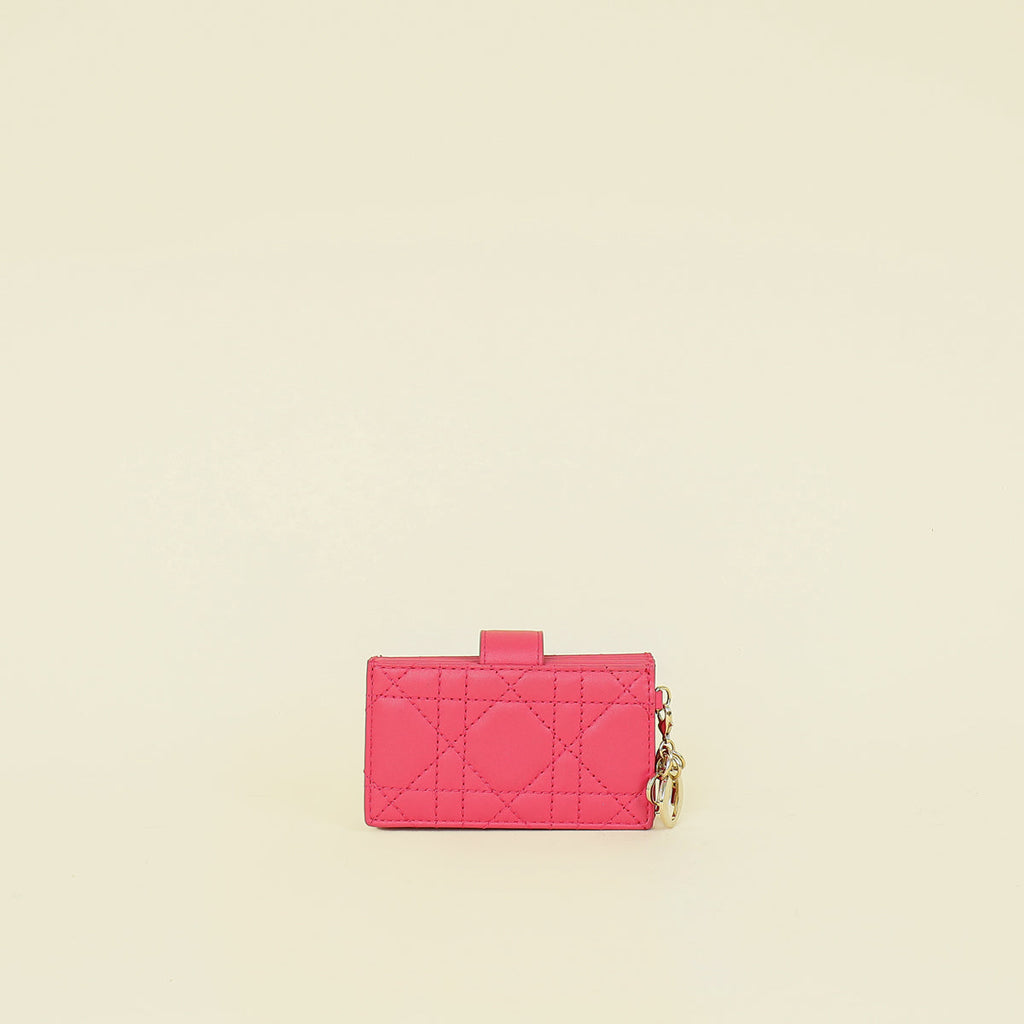 Christian Dior Pink Lady Dior 5 Gusset Card Holder