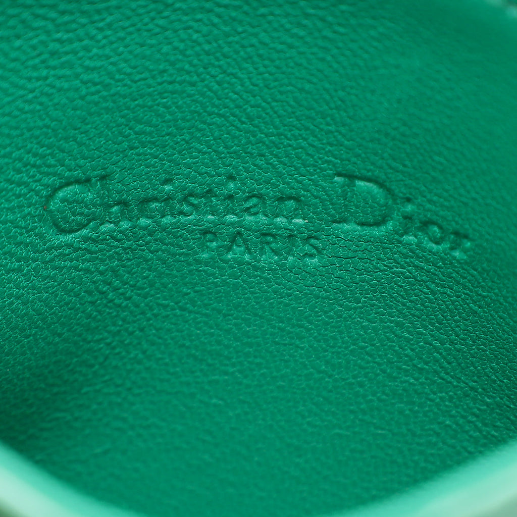 Christian Dior Green Crocodile Embossed Lady Dior Card Holder