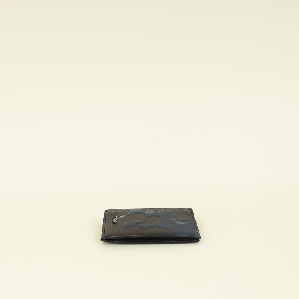 Christian Dior Bicolor By Peter Doig Camouflage Bifold Card Holder
