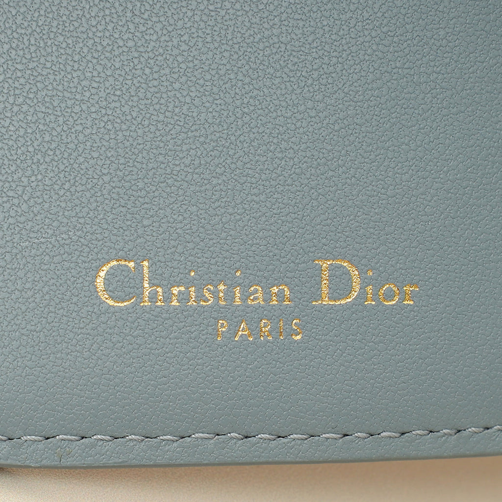 Christian Dior Cloud Blue Caro Scarlet Wallet