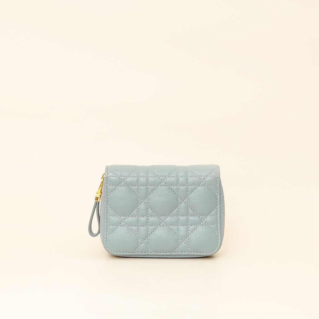 Christian Dior Cloud Blue Caro Scarlet Wallet