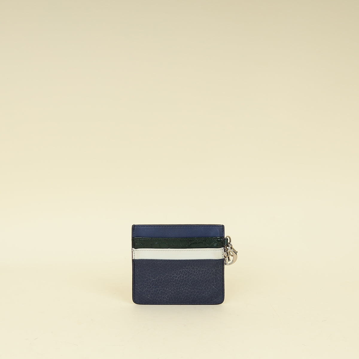 Christian Dior Navy Blue Lady Dior Card Holder