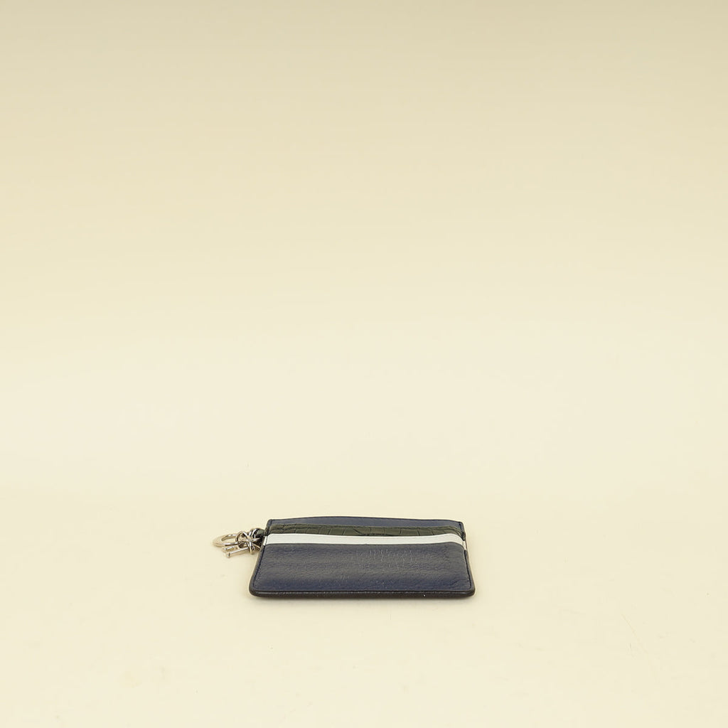 Christian Dior Navy Blue Lady Dior Card Holder