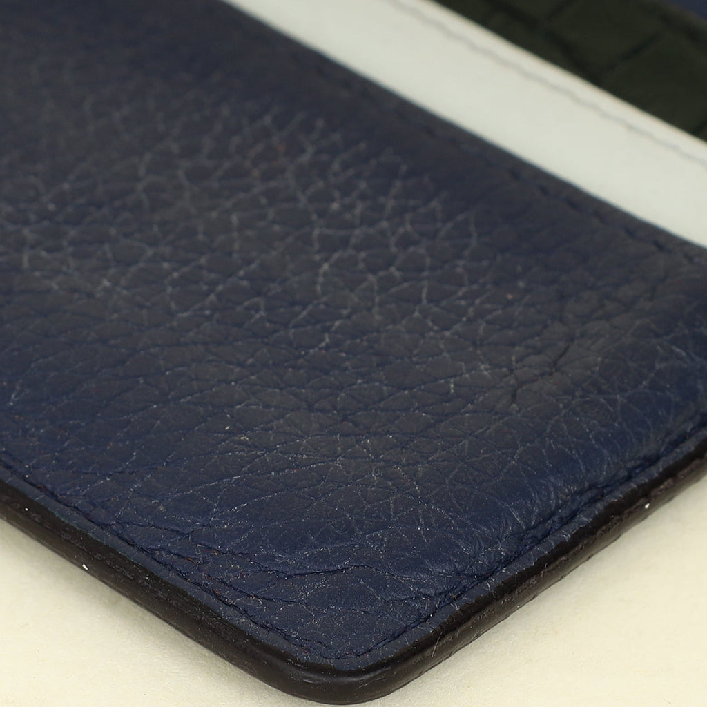 Christian Dior Navy Blue Lady Dior Card Holder