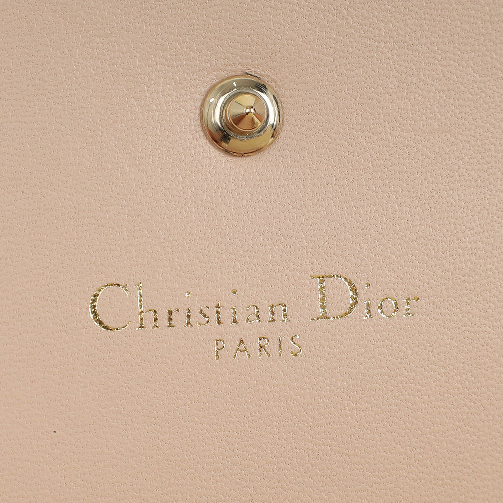 Christian Dior Beige Diorama Trifold Wallet