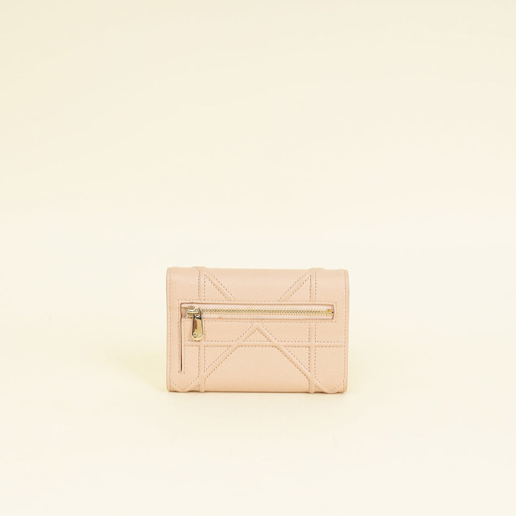 Christian Dior Beige Diorama Trifold Wallet