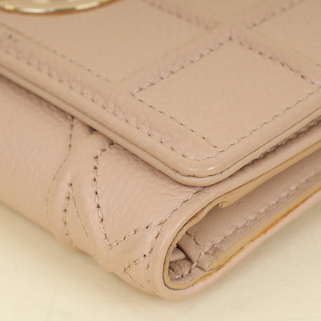 Christian Dior Beige Diorama Trifold Wallet