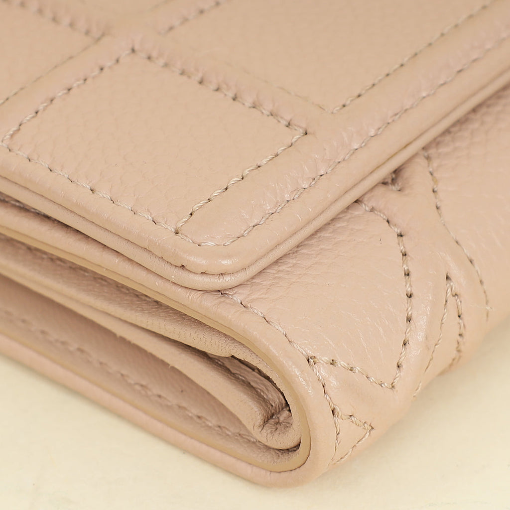 Christian Dior Beige Diorama Trifold Wallet
