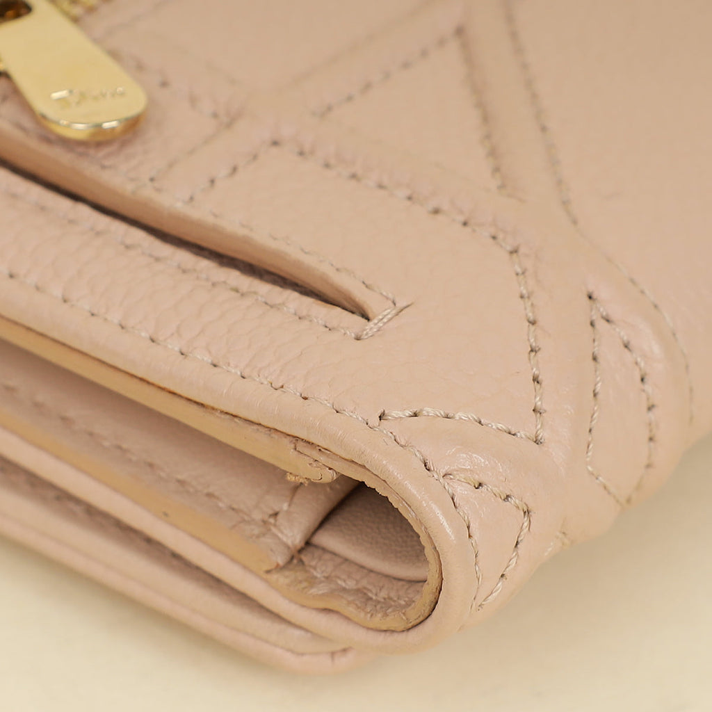 Christian Dior Beige Diorama Trifold Wallet
