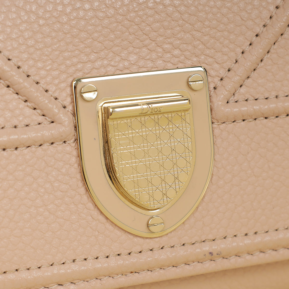 Christian Dior Beige Diorama Trifold Wallet