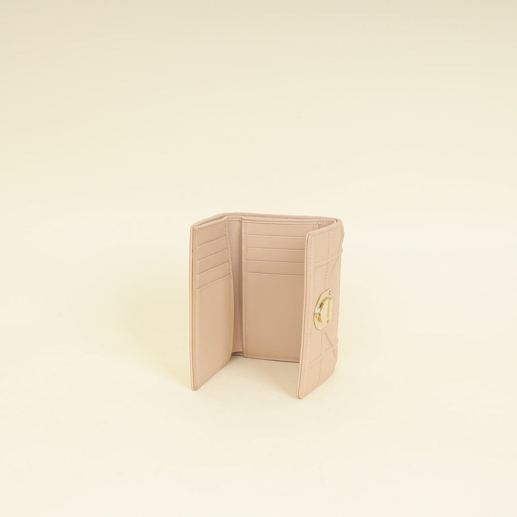 Christian Dior Beige Diorama Trifold Wallet