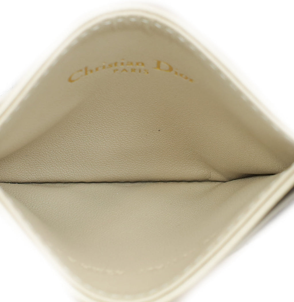 Christian Dior Greige Caro Freesia Card Holder