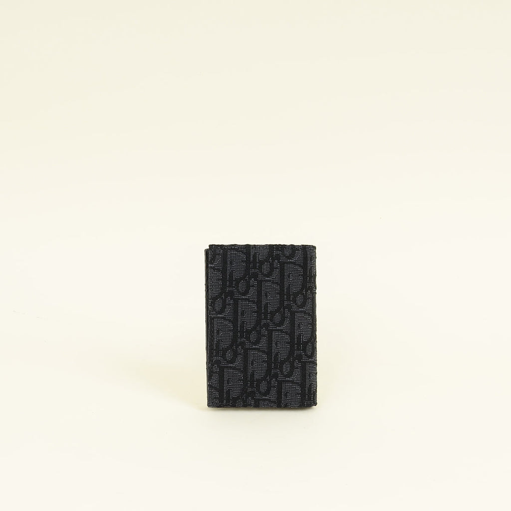 Christian Dior Black Oblique Vertical Wallet