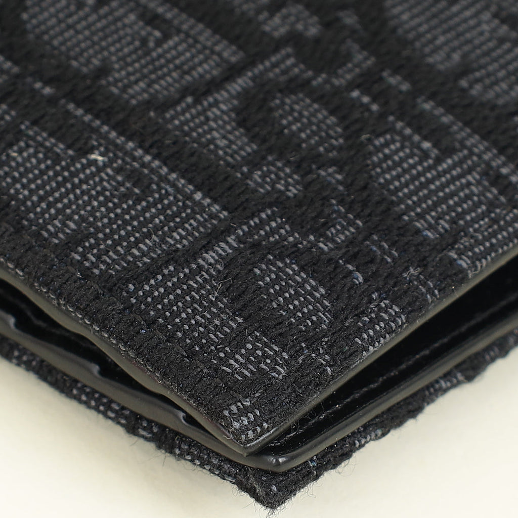 Christian Dior Black Oblique Vertical Wallet
