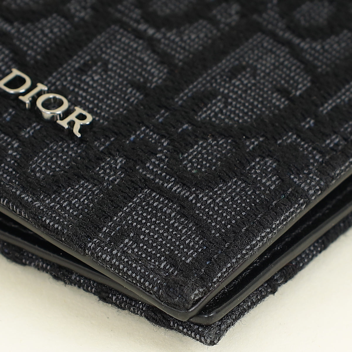 Christian Dior Black Oblique Vertical Wallet