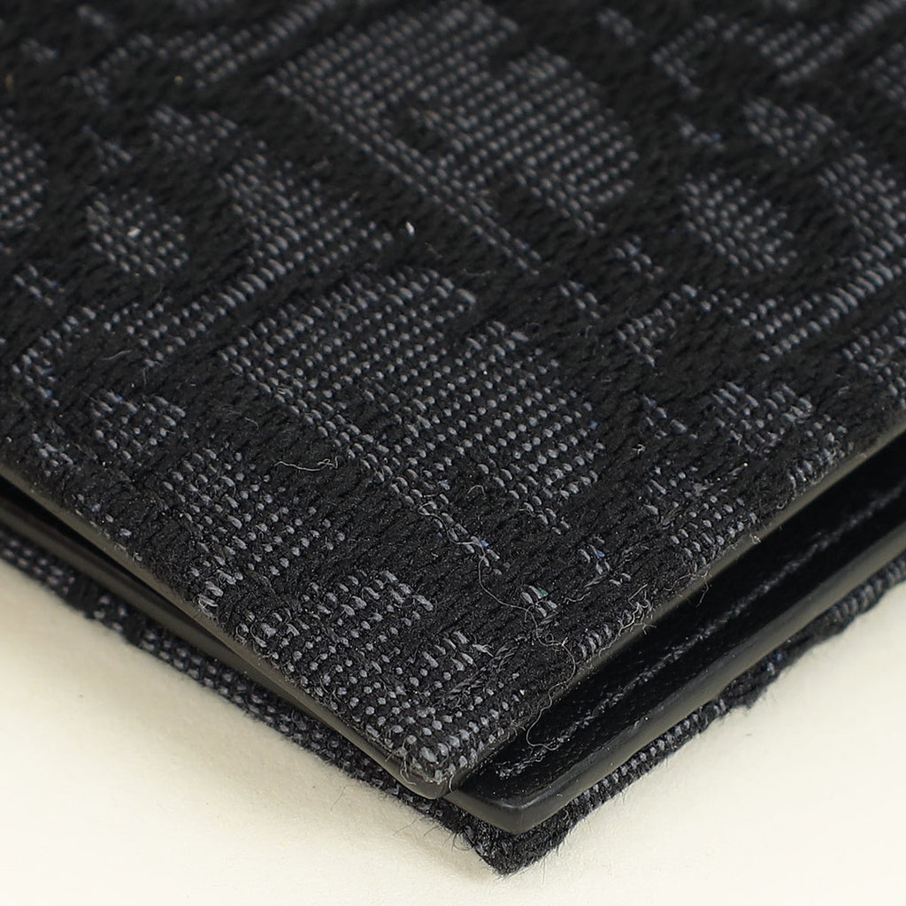 Christian Dior Black Oblique Vertical Wallet
