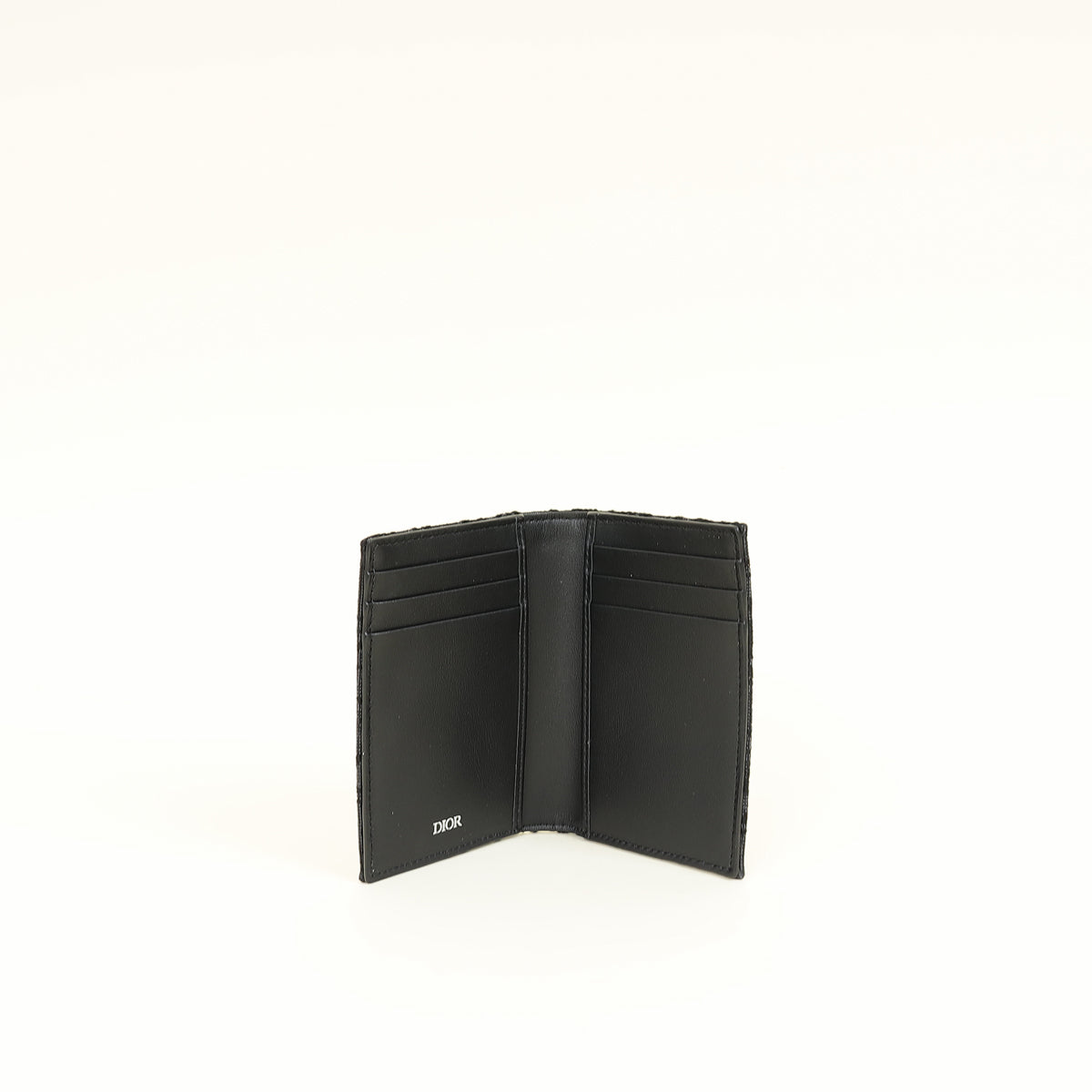 Christian Dior Black Oblique Vertical Wallet