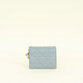 Christian Dior Grey Mini Lady Dior Gardenia Wallet