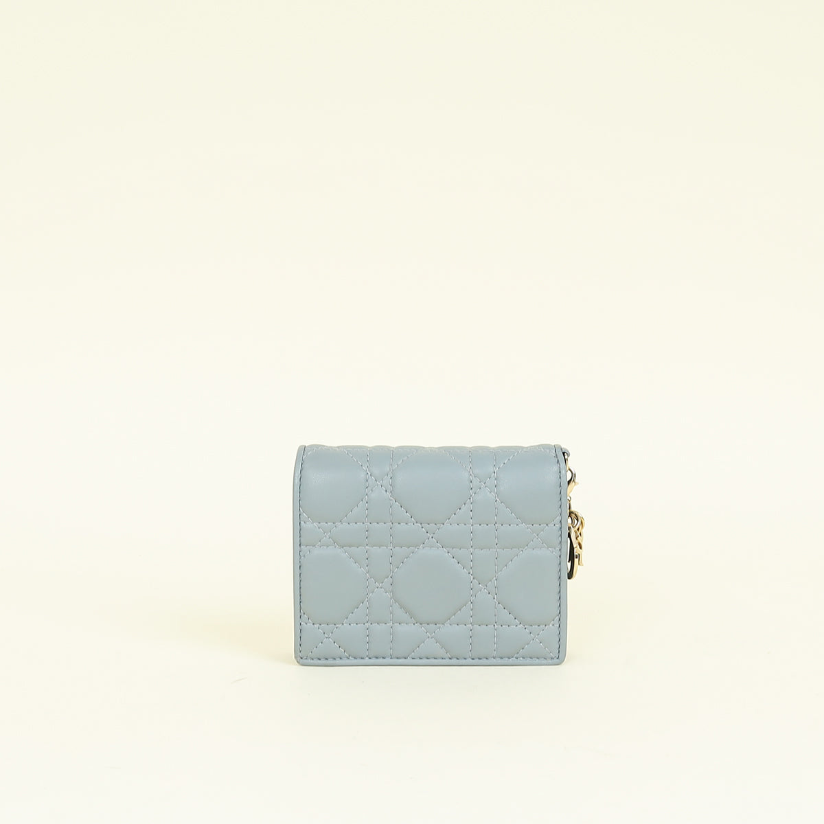 Christian Dior Grey Mini Lady Dior Gardenia Wallet