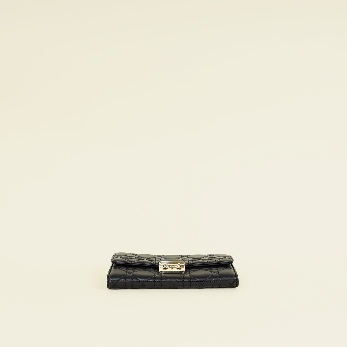 Christian Dior Black New Lock Chain Wallet