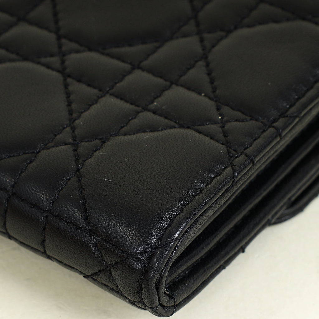 Christian Dior Black New Lock Chain Wallet