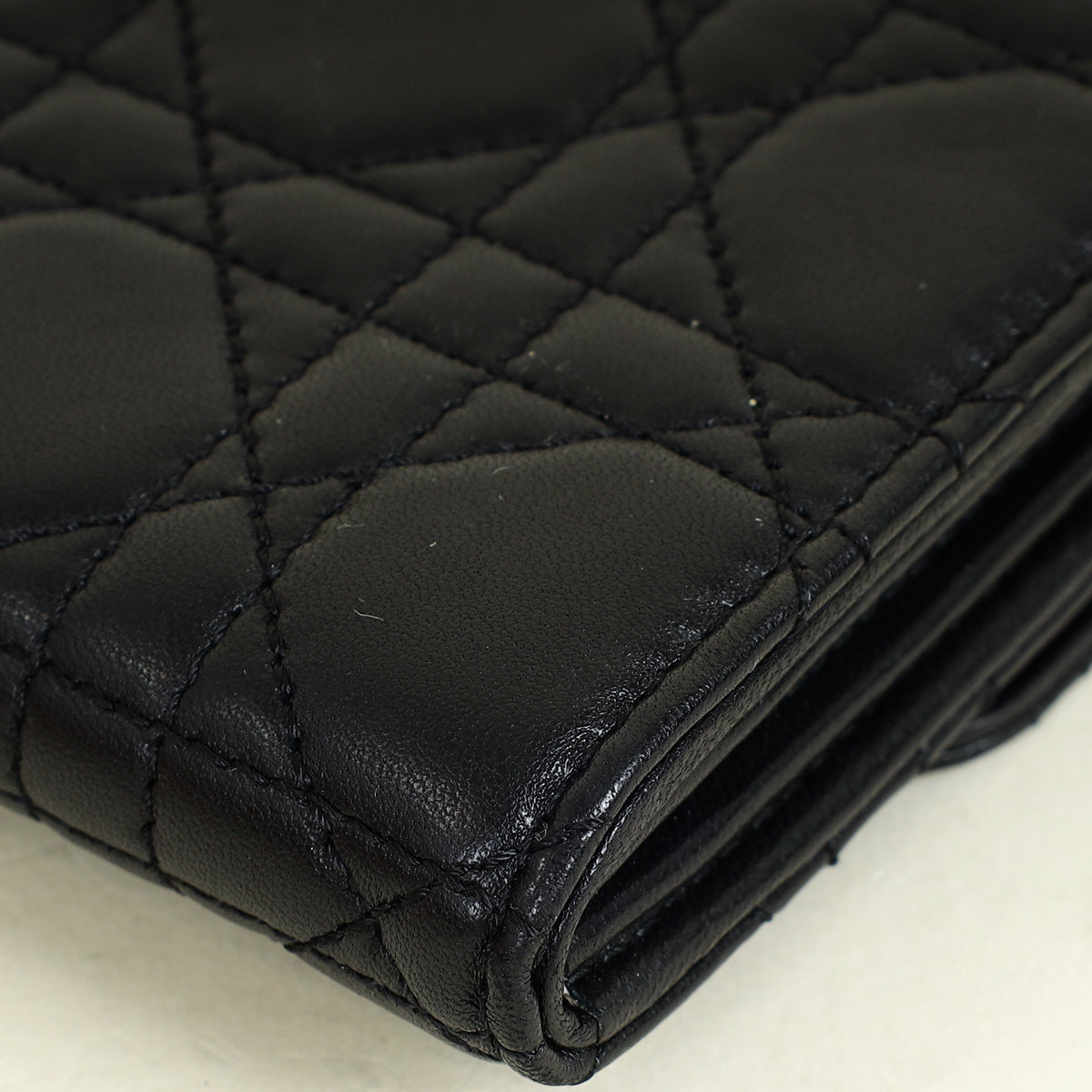 Christian Dior Black New Lock Chain Wallet