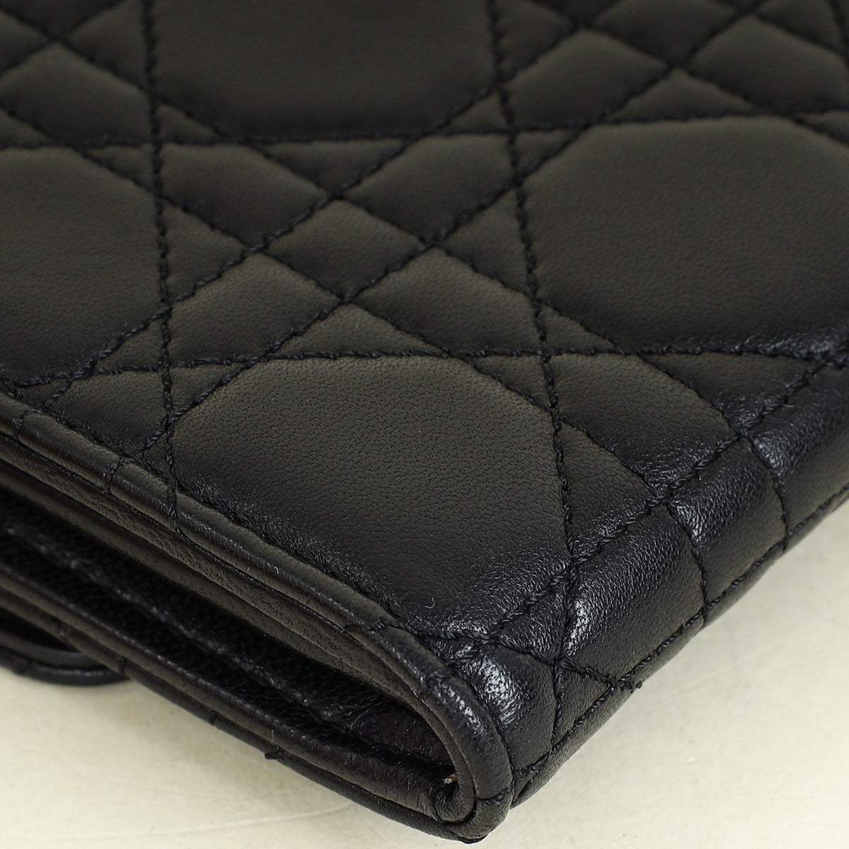 Christian Dior Black New Lock Chain Wallet