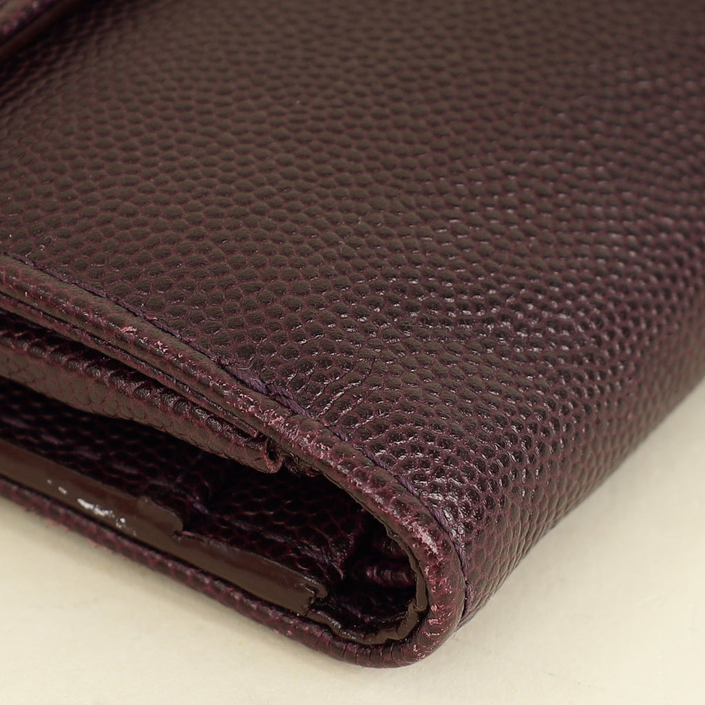 Christian Dior Dark Violet CD Leather Wallet