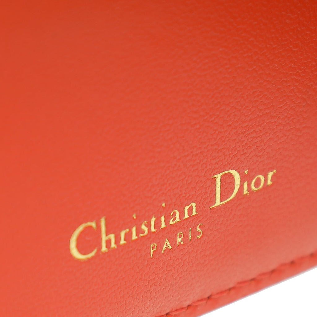 Christian Dior Orange Caro Bifold Wallet