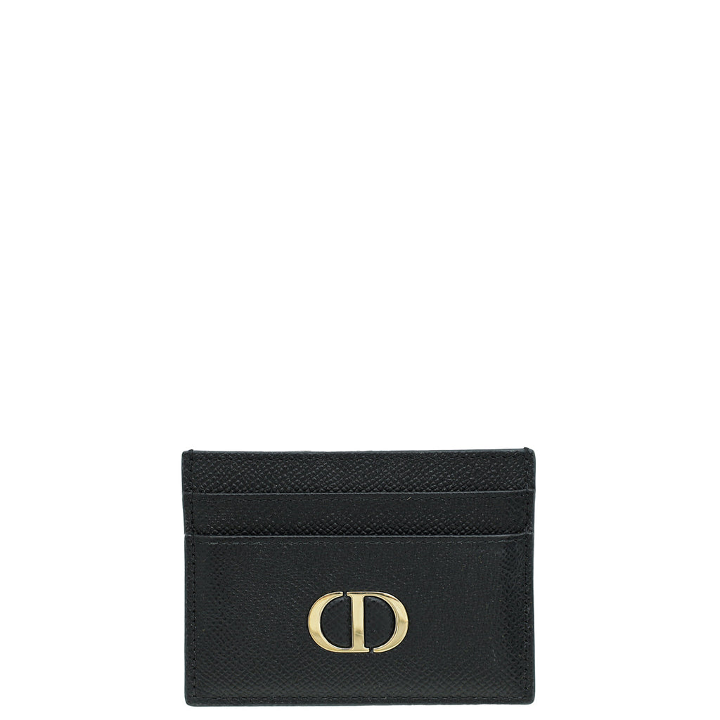 Christian Dior Black 30 Montaigne Card Holder