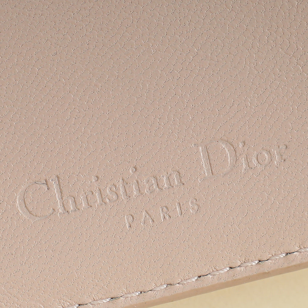 Christian Dior Light Pink Cannage Lady Dior French Wallet
