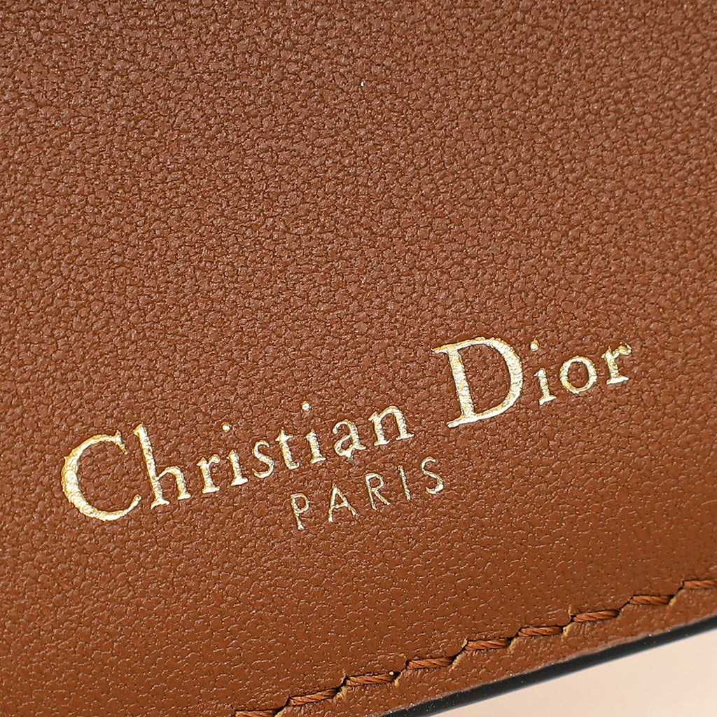 Christian Dior Brown Saddle Lotus Wallet