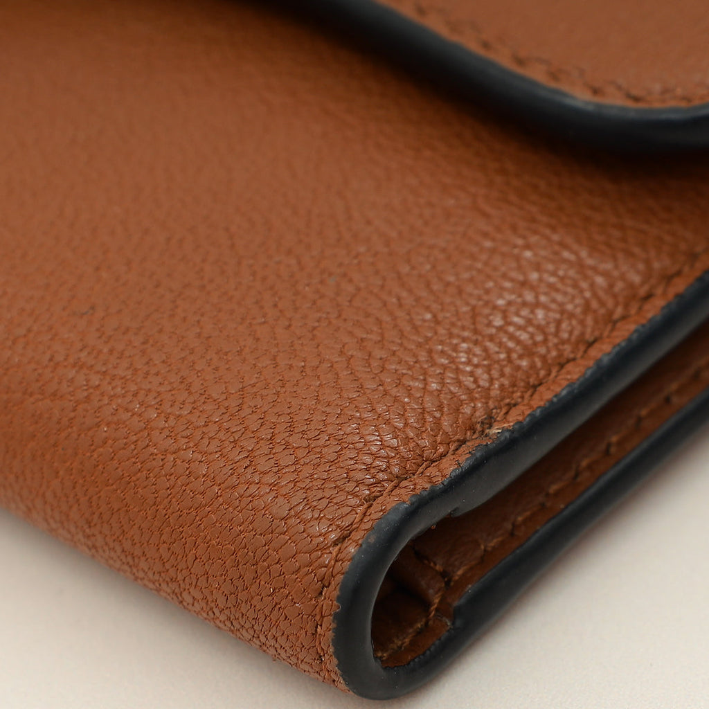 Christian Dior Brown Saddle Lotus Wallet