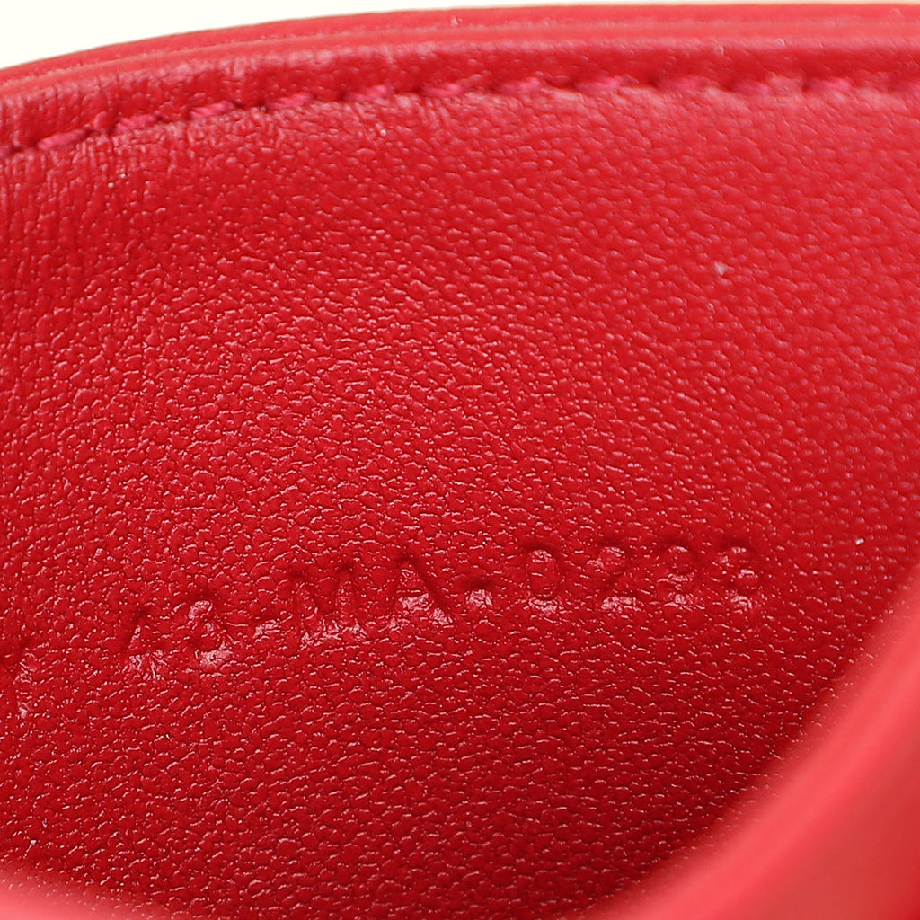 Christian Dior Red Dioramour Dior Caro Freesia Card Holder