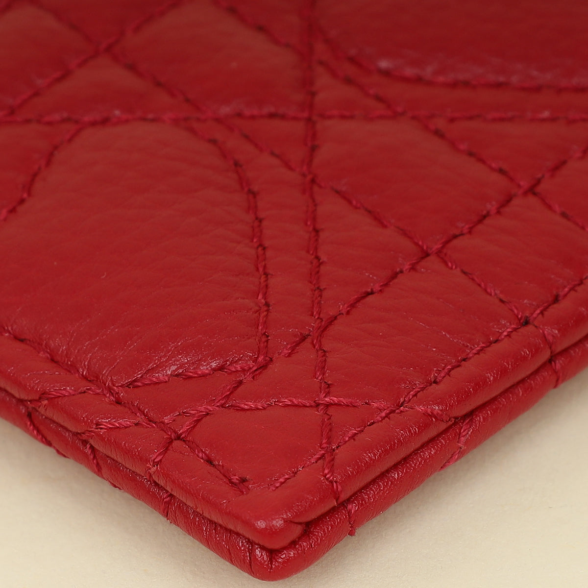 Christian Dior Red Dioramour Dior Caro Freesia Card Holder