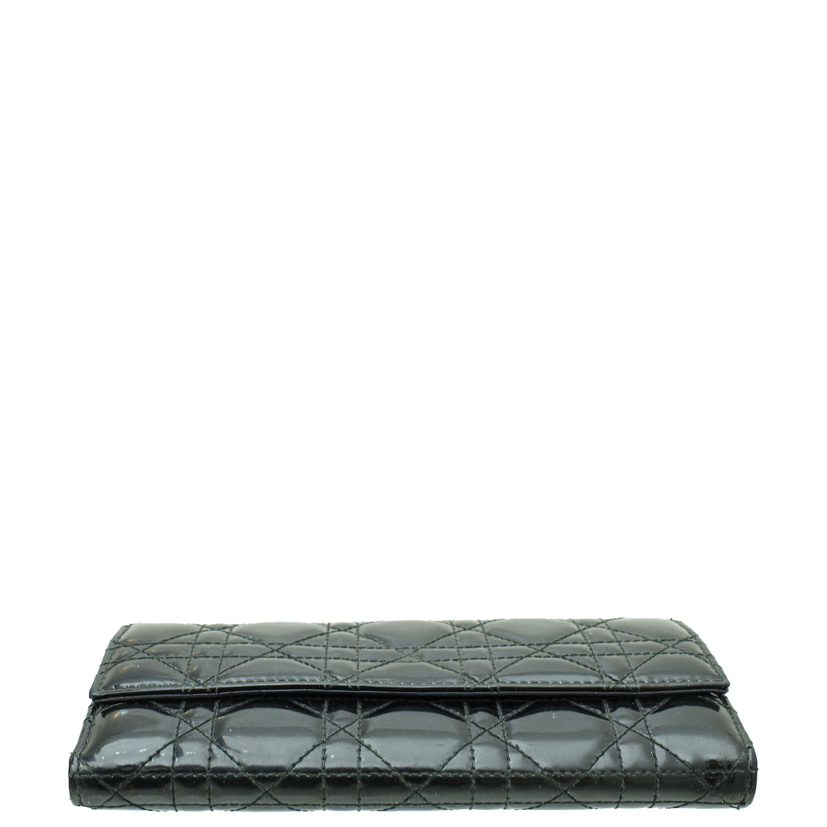 Christian Dior Black Lady Dior Chain Wallet