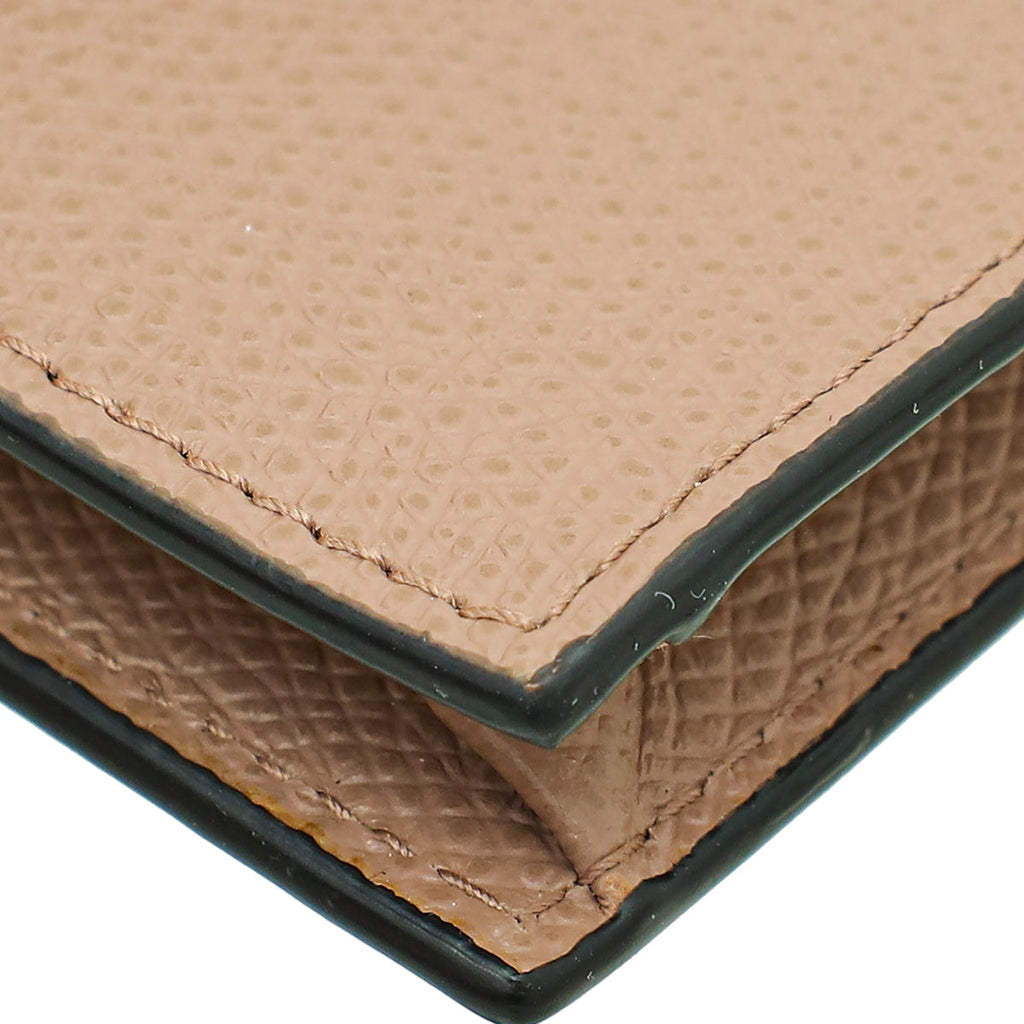 Christian Dior Rose Des Vents Saddle Flap Card Holder