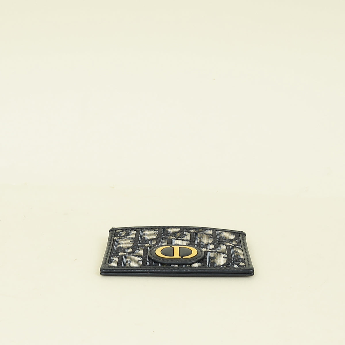 Christian Dior Navy Blue Oblique 30 Montaigne Freesia Card Holder