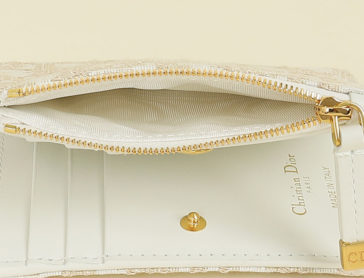 Christian Dior Bicolor 30 Montaigne Dahlia Wallet