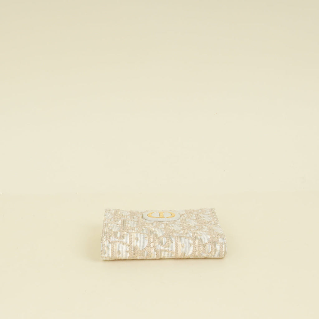 Christian Dior Bicolor 30 Montaigne Dahlia Wallet