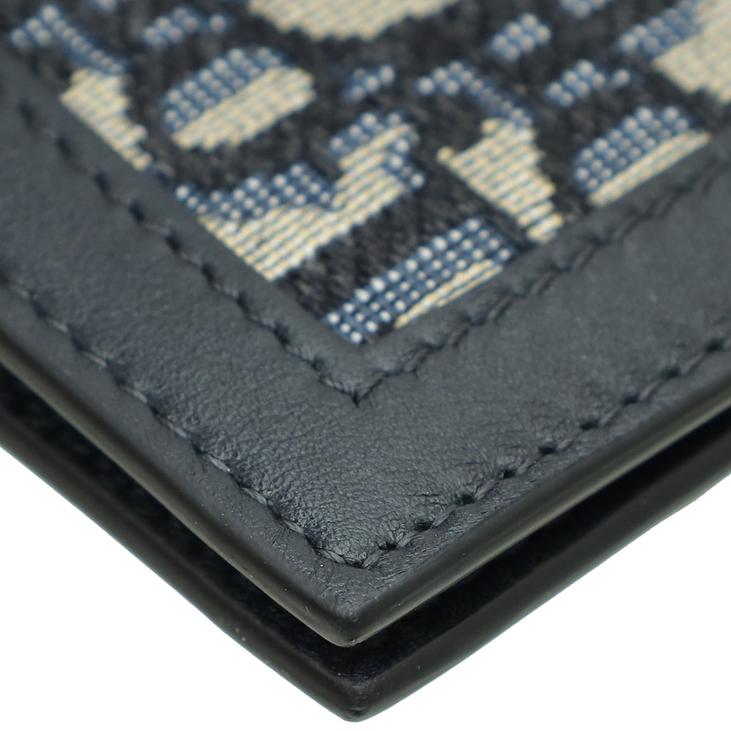 Christian Dior Navy Blue Oblique Passport Cover
