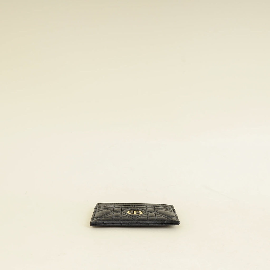 Christian Dior Black Dioramour Dior Caro Freesia Card Holder