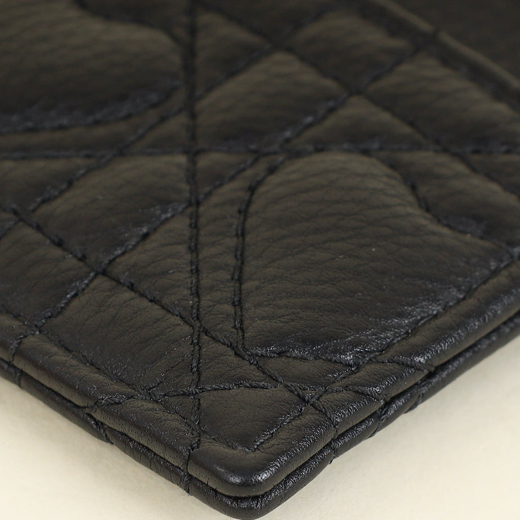 Christian Dior Black Dioramour Dior Caro Freesia Card Holder